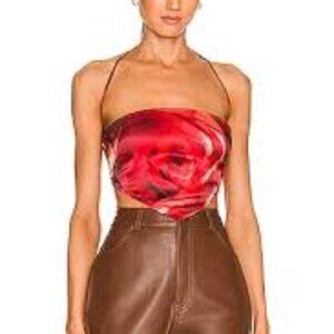 Kim Shui scarf top in rose size S.